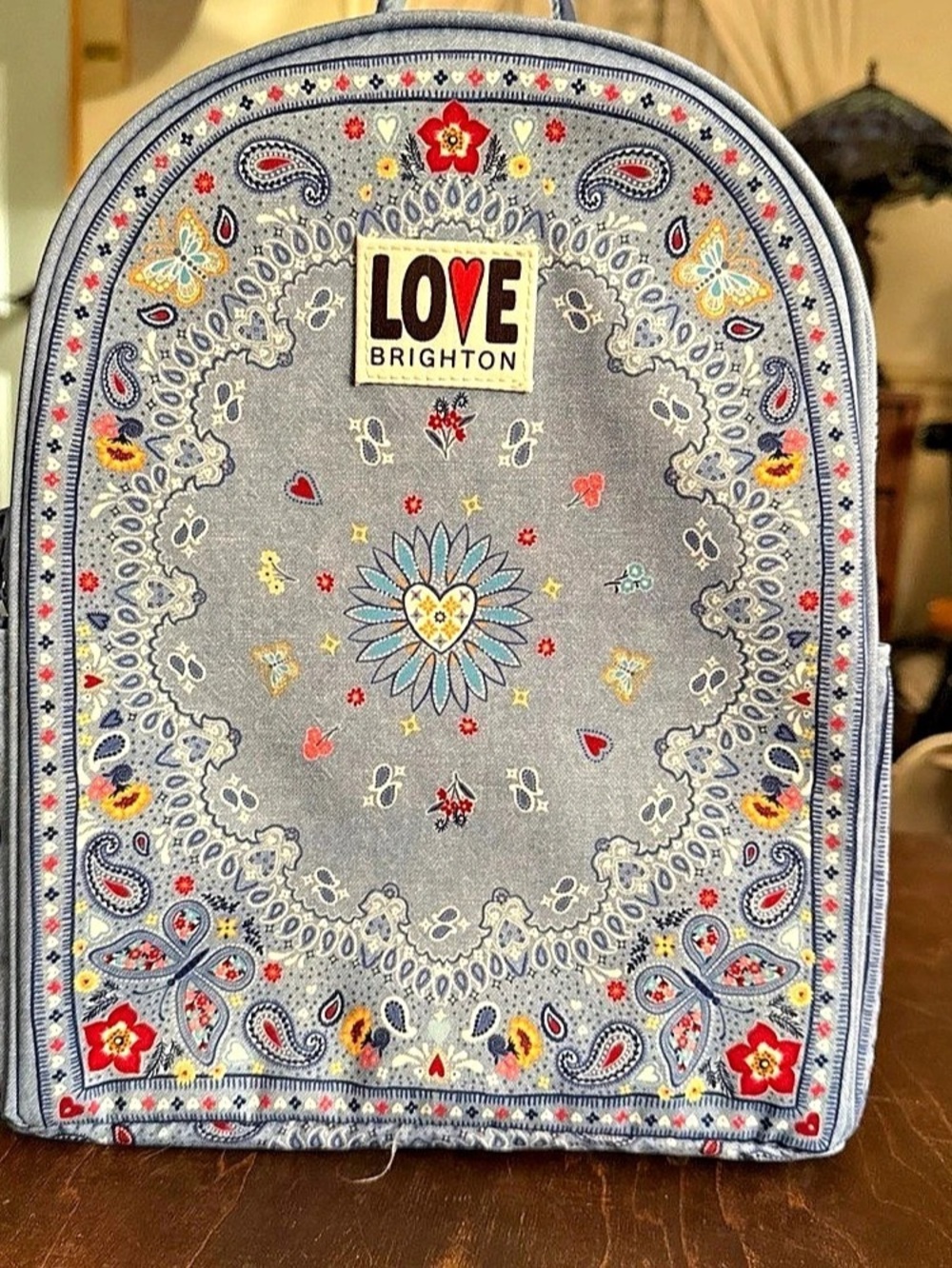 Brighton Bandana Love Backpack Paisley Backpack Blue & Red